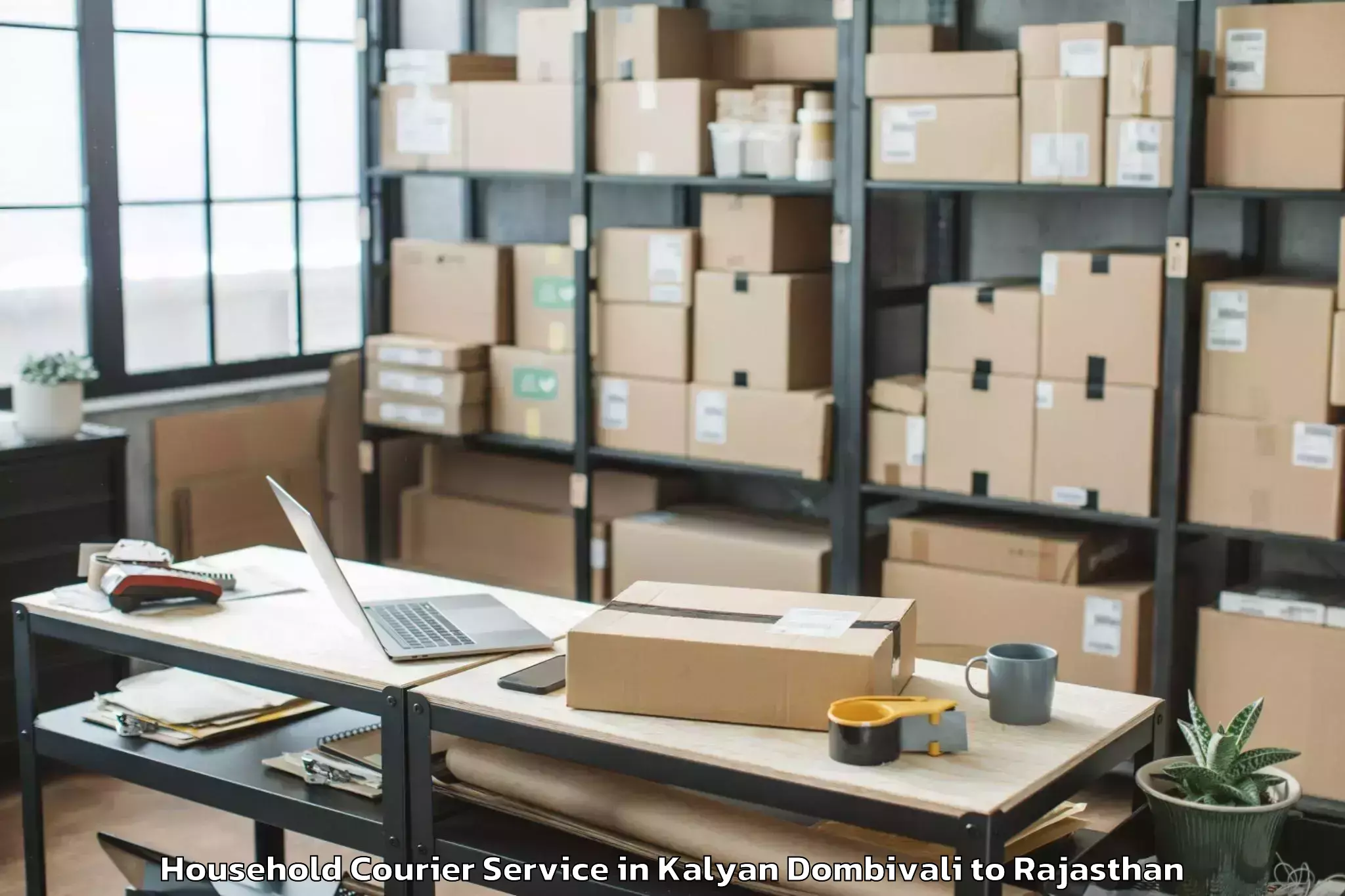 Professional Kalyan Dombivali to Gangapur Bhilwara Household Courier